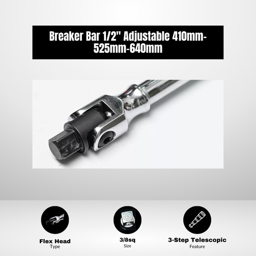 Handle Socket DEEN DNBS4-1624 SQ 1/2" Telescopic Spinner Handle - Original Japan