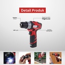 Mesin Bor Baterai KYOCERA BD-120C2B Drill Driver Chuck 10mm Torsi 28Nm Speed 1300rpm Fullset - Ryobi