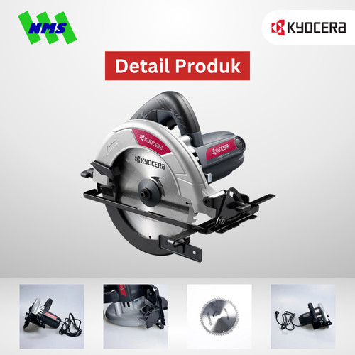 Mesin Gergaji Kayu Listrik KYOCERA AW1910 High Performance Circular Saw 190mm Blade 1050W - Ryobi