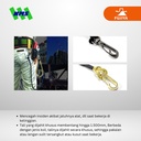 Lanyard FUJIYA FSC-3SL Tool Safety 3Kg Silver Stretch  640-1500mm Carabiner