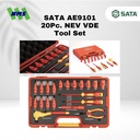 Kunci Set SATA AE9101 20Pc. NEV VDE Tool Set Tahan Listrik - Motor Mobil EV Electric Vehicle