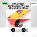 Kunci Torsi SATA 96615 VDE 1/2" Insulated Torque Wrench 20-100 Nm Tahan Listrik - Motor Mobil EV Electric Vehicle