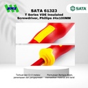Obeng Minus SATA 61323 VDE Insulated Screwdriver Slotted 4X100 Tahan Listrik - Motor Mobil EV Electric Vehicle
