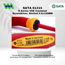 Obeng Minus SATA 61314 G-Series VDE Insulated Slotted Screwdriver 5.5X125 Tahan Listrik - Motor Mobil EV Electric Vehicle