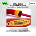 Obeng Minus SATA 61313 G-Series VDE Insulated Slotted Screwdriver 4X100 Tahan Listrik - Motor Mobil EV Electric Vehicle