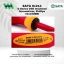 Obeng Plus SATA 61214 G-Series VDE Insulated Phillips Screwdriver #3X150 Tahan Listrik - Motor Mobil EV Electric Vehicle