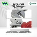 Kunci Inggris SATA 47102 VDE Insulated Adjustable Wrench 8" Inci 200mm Tahan Listrik - Motor Mobil EV Electric Vehicle