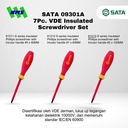 Obeng Set SATA 09301A 7Pc. Combination Insulated Screwdriver Set Tahan Listrik - Motor Mobil EV Electric Vehicle