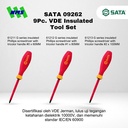 Hand Tools Set SATA 09262 9Pc. VDE Insulated Tool Set Tahan Listrik - Motor Mobil EV Electric Vehicle