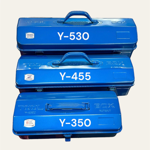Kotak Perkakas TOYO Y-530 Camber-Top Metal Toolbox Japan Besi 530 x 200 x 180 mm