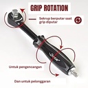 Handle Shock Putar DEEN DNR-60TWS SQ 2in1 1/4" & 3/8" Quick Twist Kunci Ratchet Wrench - Original Japan