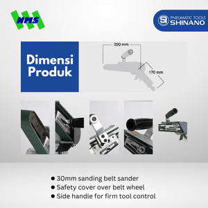 Mesin Amplas Angin Shinano SI-2830 Air Belt Sander Sabuk 30mm x 540mm Speed 10000 rpm