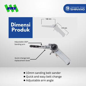 Mesin Amplas Angin Shinano SI-2700 Air Belt Sander 10mm x 330mm 15000 rpm