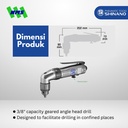Mesin Bor Angin Shinano SI-5355 3/8" Angle Head Air Drill Chuck 10mm Speed 1200 rpm
