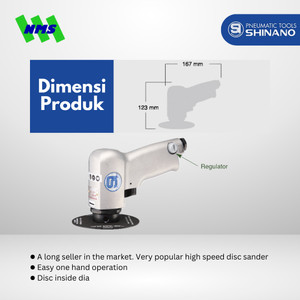 Mesin Amplas Angin 3 Inci Shinano SI-2210 3" Single Action Air Disc Sander Dual Mode 3" / 4" (adapter dijual terpisah)