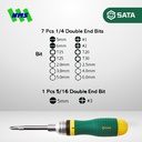 Obeng Magnet Sata 09350 19 In 1 Multi-Purpose Ratchet Screwdriver Set Home Repair - Mata Obeng Bisa Diganti