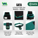 Tas Perkakas Pinggang SATA 95215 + 95212 6 Pocket Waist Tool Bag Bundling Sabuk Paket Set (Tools Not Included)