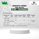 Alat QC Niigata Seiki TAA Individual Carbide Pin Gauge [Ukuran Custom via Chat] Pengukur Dimensi Lubang Anti Karat