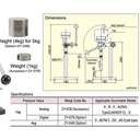TECLOCK ZY-079 Weight Accessory for GS-615 Stand Digital Durometer 1Kg