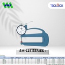 TECLOCK SM-114LS Dial Thickness Gauge 10mm with Insertion Depth 120mm