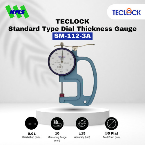 Alat Ukur Ketebalan TECLOCK SM-112-3A Dial Thickness Gauge 10mm