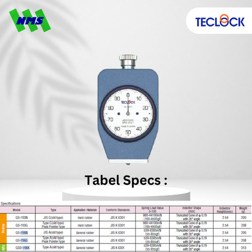 TECLOCK GSD-706K Durometer Hardness Tester 8385mN Shore A Digital