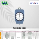 TECLOCK GS-751G Durometer Hardness Tester 44450mN Shore C Hard Rubber