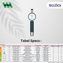 TECLOCK GS-720L Durometer Hardness Tester 44450mN Shore D Long Leg