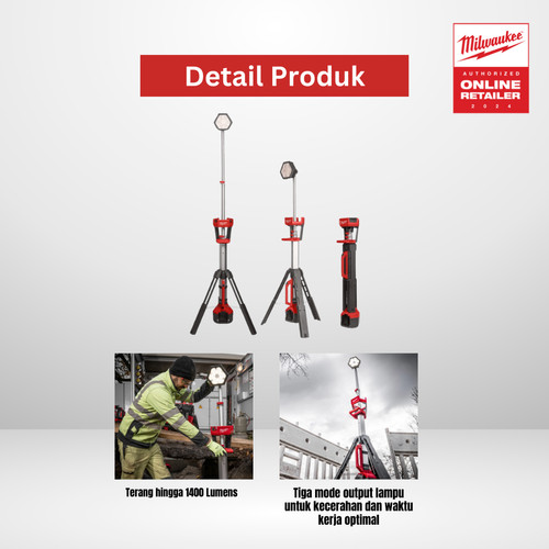 Lampu Lighting Milwaukee M12 SAL LED STAND LIGHT - Standing Lamp