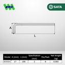 Kunci L SATA 80305A Extra Long Hex Key 2mm x 100mm