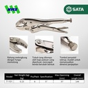 Tang Buaya SATA 71101 5" Inch Curved Jaw Locking Pliers Bukaan 37mm