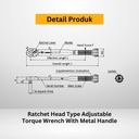 Kunci Torsi Tohnichi QL15N-MH 3-15Nm Bundling untuk Sepeda Socket Bintang & L