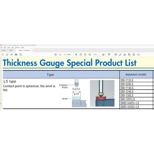 Alat Ukur Ketebalan TECLOCK SM-130LS Wide Dial Thickness Gauge 50mm