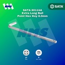 Kunci L SATA 80114A Extra Long  Ball Point Hex Key 8mm x 208mm