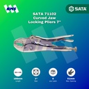 Tang Jepit SATA 71102 7" Inch Curved Jaw Locking Pliers Bukaan 51mm