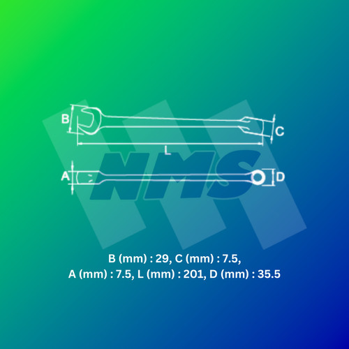 Kunci Pas SATA 41206 Double Open End Wrench 14mm X 17 mm