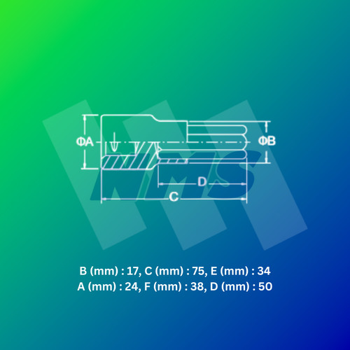 Kunci L Soket SATA 24206 1/2" Dr. 50L Hex Bit Socket 10 mm