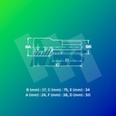 Kunci L Soket SATA 24206 1/2" Dr. 50L Hex Bit Socket 10 mm