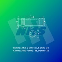 Kunci Soket Panjang SATA 13409 1/2" Dr. 6Pt. Deep Socket 18 mm