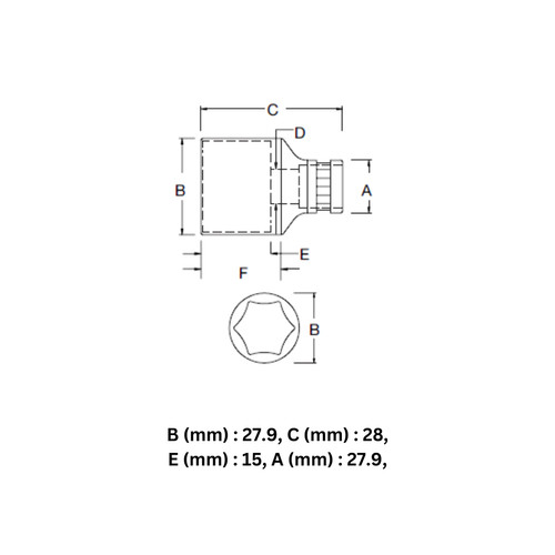 Kunci Soket SATA 12316 3/8" Dr. 6Pt. Metric Socket 21mm
