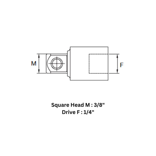 Konverter SATA 11913 Socket Adaptor, 1/4" F x 3/8" M