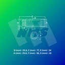 Kunci Soket Panjang SATA 13410 1/2" Dr. 6Pt. Deep Socket 19 mm