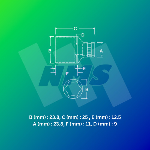 Kunci Soket SATA 12313 3/8" Dr. 6Pt. Metric Socket 18mm