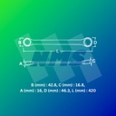 Kunci Ring SATA 42212 Double Box End Wrench 30mm X 32 mm