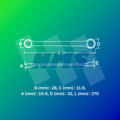 Kunci Ring SATA 42207 Double Box End Wrench 19mm X 21 mm