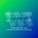 Kunci Ring SATA 42207 Double Box End Wrench 19mm X 21 mm