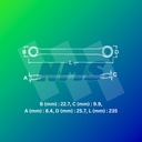 Kunci Ring SATA 42205 Double Box End Wrench 14mm X 17 mm