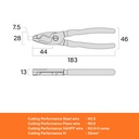 Tang Potong Fujiya 6050-200BG Shear Cut Cable Pliers Kurokin 8" Inci