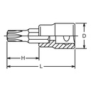 Kunci Shock KOKEN 4025.60-T40 Torx Bit Socket sq 1/2" x T40 x 60mm