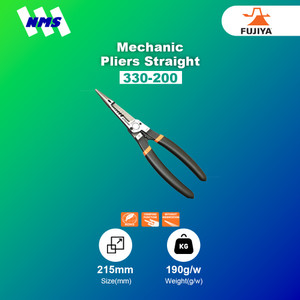 Tang Striping Crimping FUJIYA 330-200 Mechanic Pliers Straight Japan